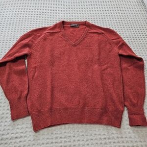 Vintage "Thane" 100% Lambswool V-neck Mens Sweater Size Large